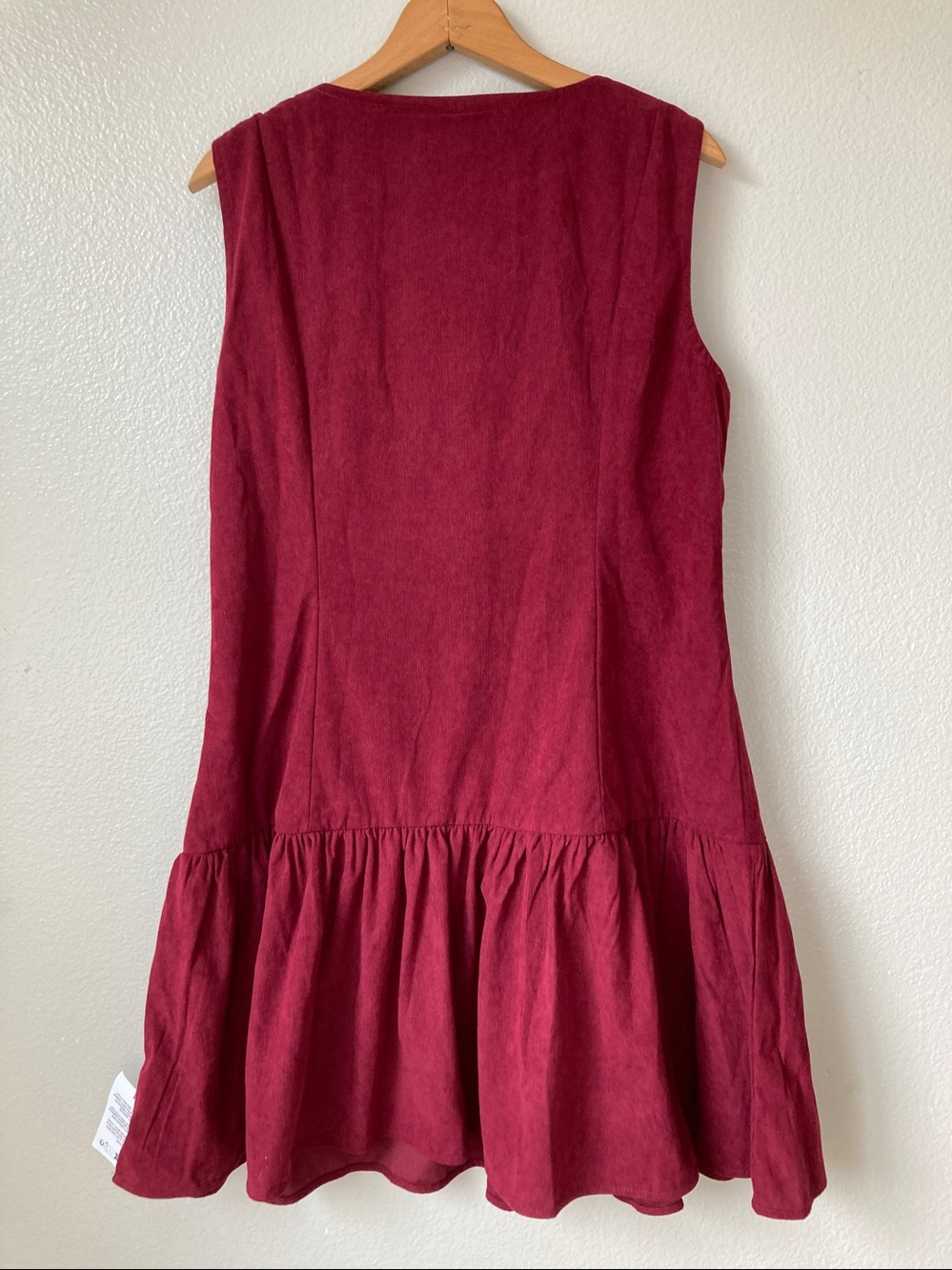 NWT ASOS design corduroy jumper drop waist button front dress sz 14 - Picture 5 of 8